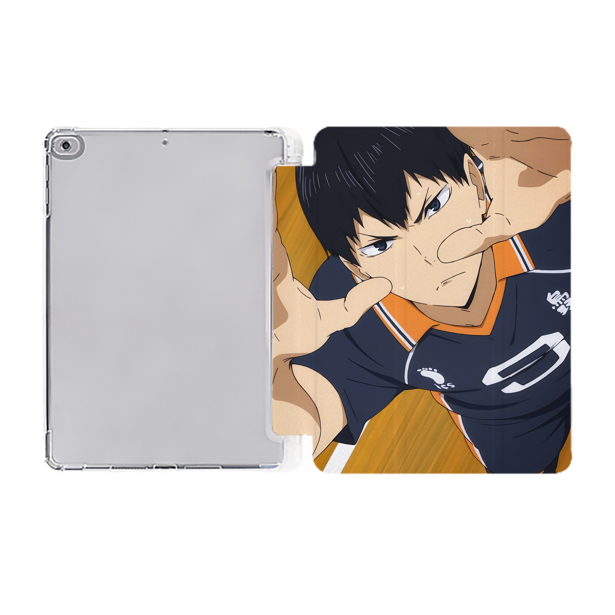 （画像用） ハイキュー!! Haikyu!! IPad ケース ペン収納付き 三つ折りスタンド PUレザー×シリコン 対応機種9.5/10.5/10.9インチ